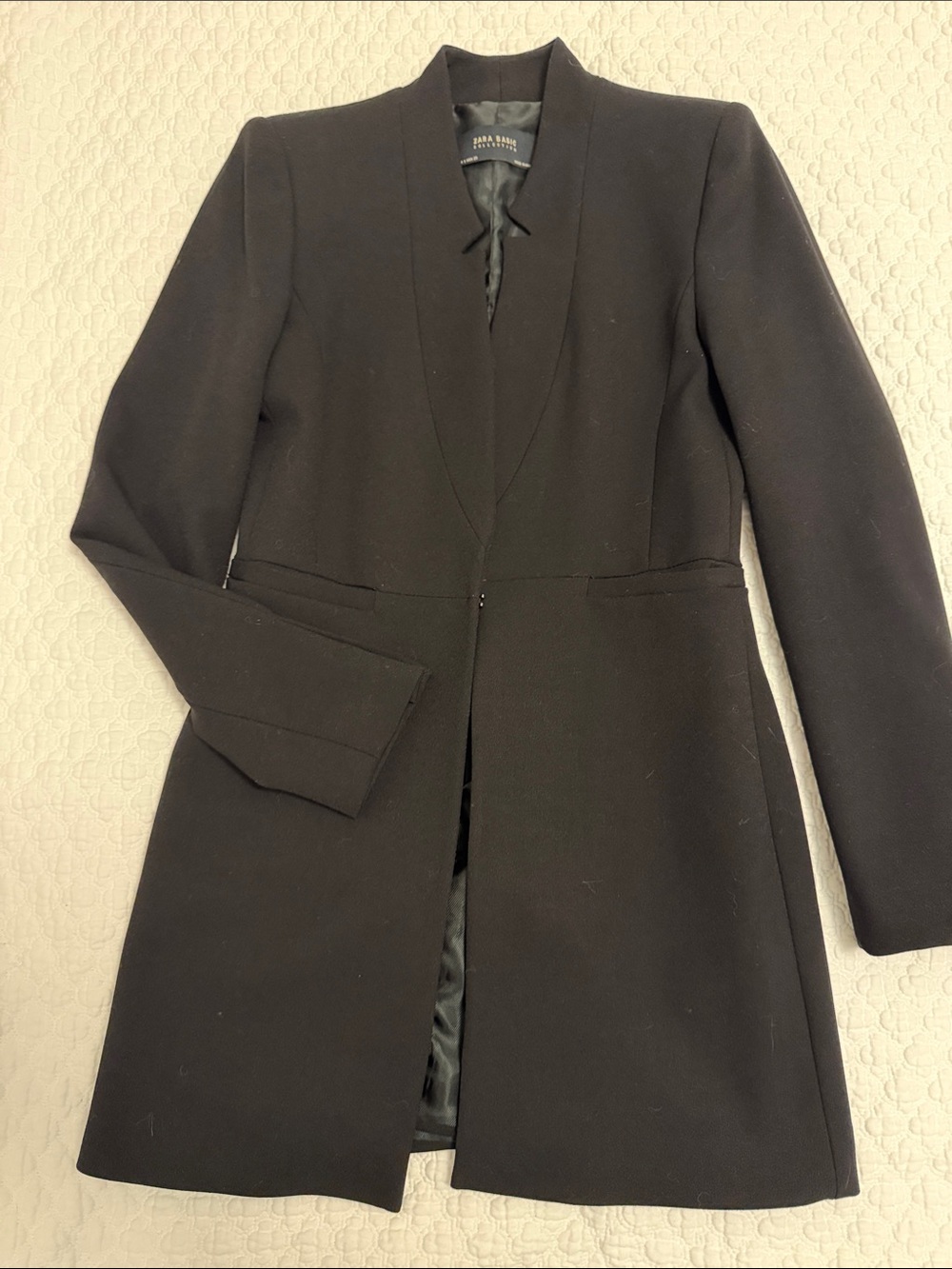 Zara Black Longline Blazer Jacket